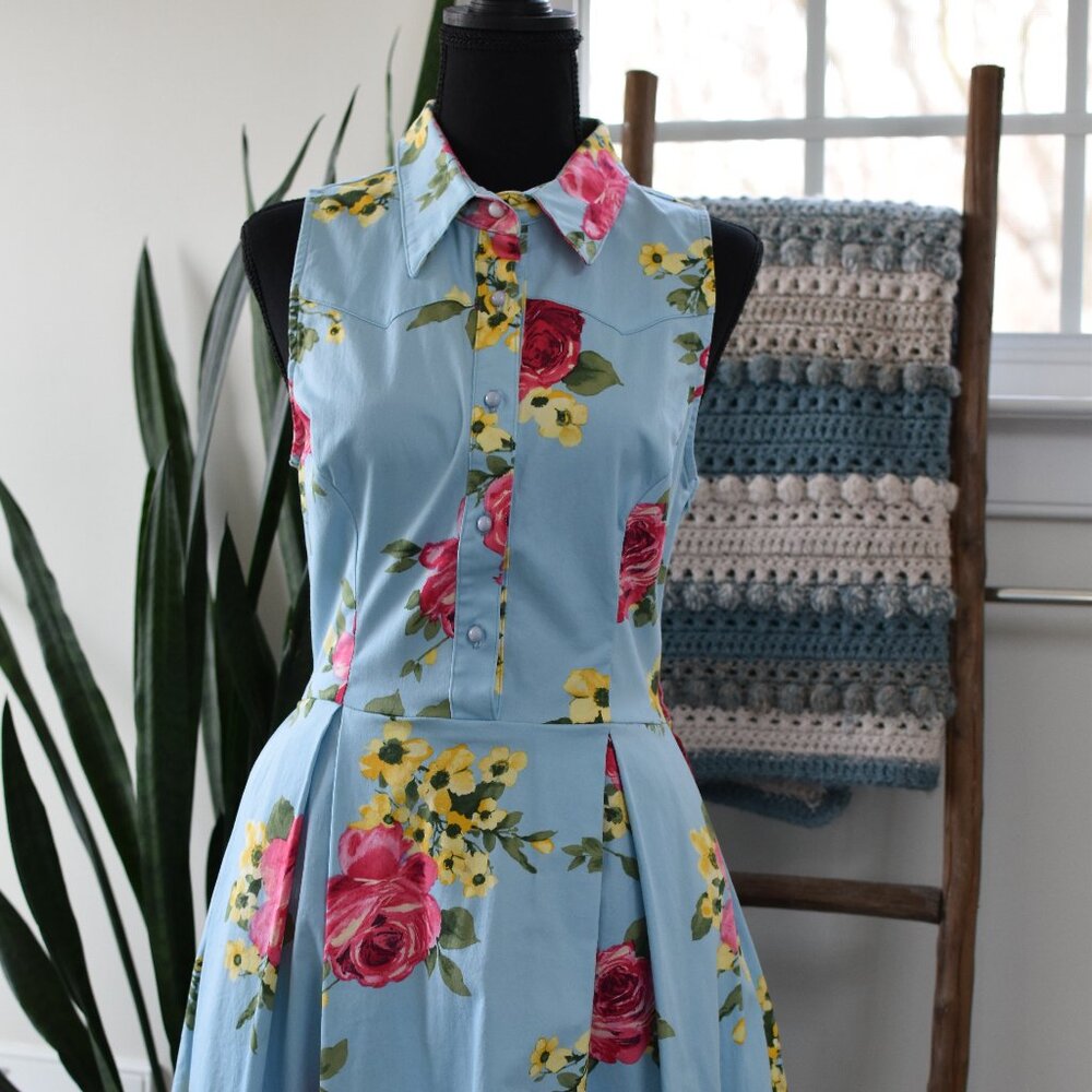 Spring Floral Midi Dress
